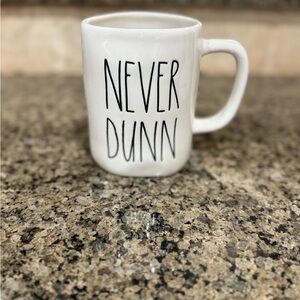 Rae Dunn White Mug with Handwritten Text